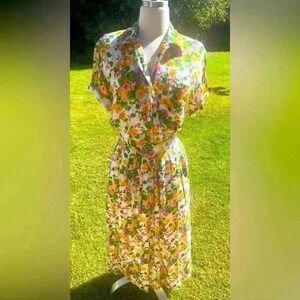 Vintage 80s Partner floral dress